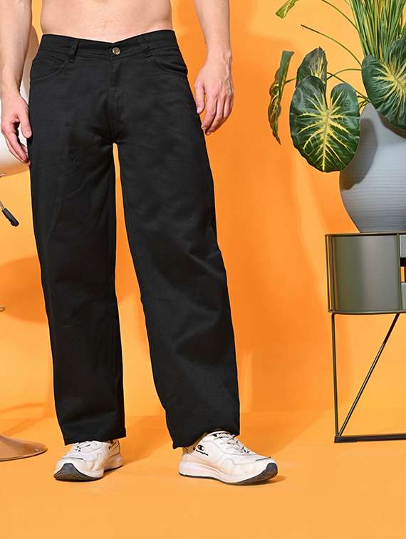 men plain mid rise relaxed fit jeans - 22241347 -  Zoom Image - 0