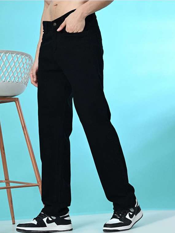 men plain mid rise relaxed fit jeans - 22241351 -  Zoom Image - 0