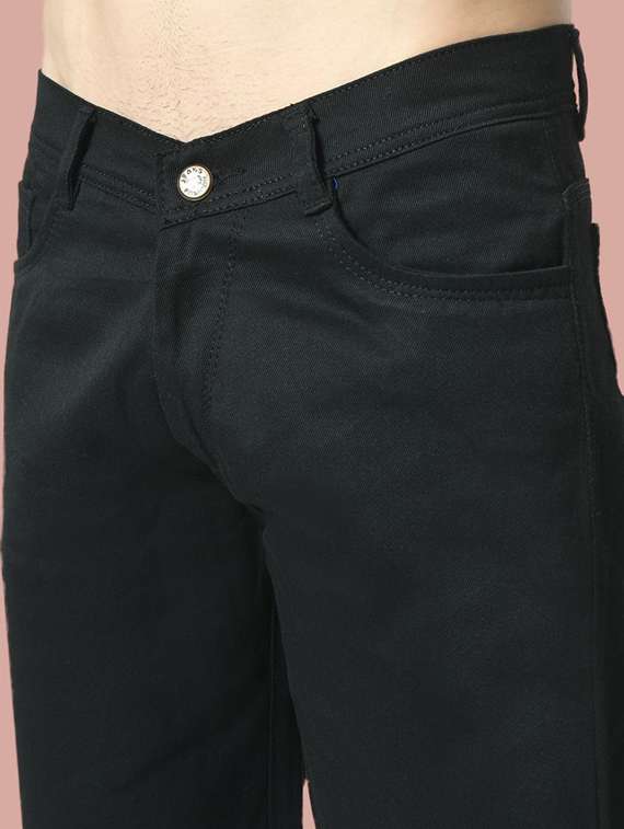 men plain mid rise relaxed fit jeans - 22241378 -  Standard Image - 3