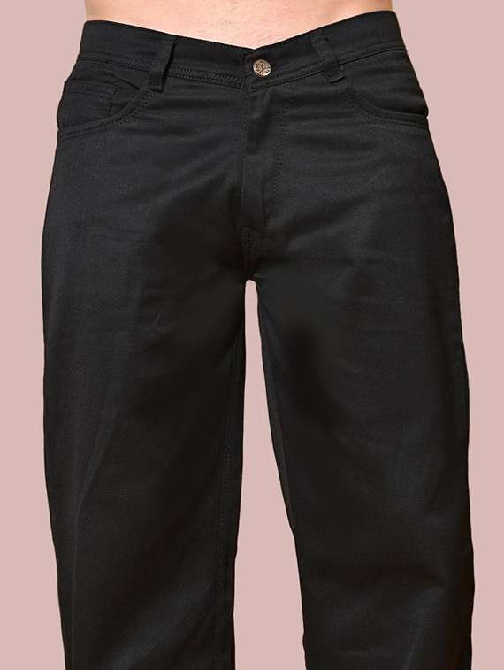 men plain mid rise relaxed fit jeans - 22241380 -  Standard Image - 3