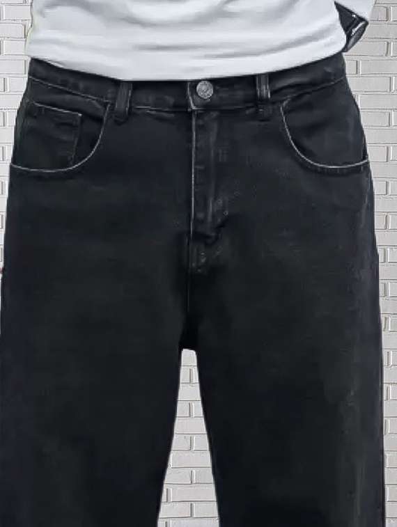 men plain mid rise relaxed fit jeans - 22241389 -  Standard Image - 3