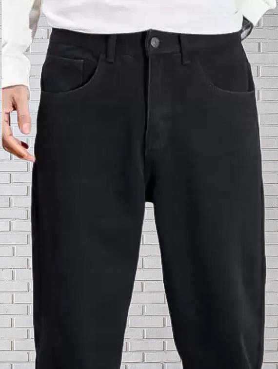 men plain mid rise relaxed fit jeans - 22241390 -  Standard Image - 3