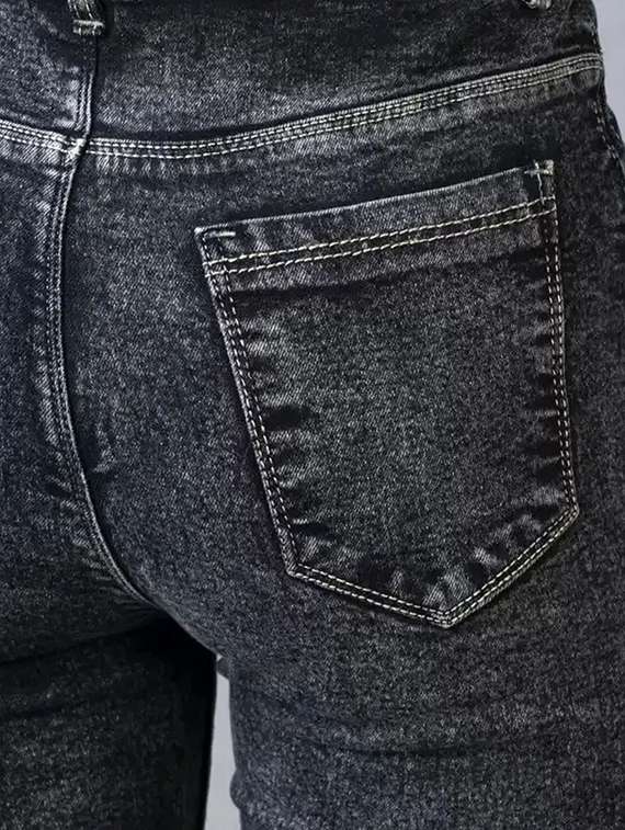 women solid high rise straight fit jean - 22241475 -  Standard Image - 3