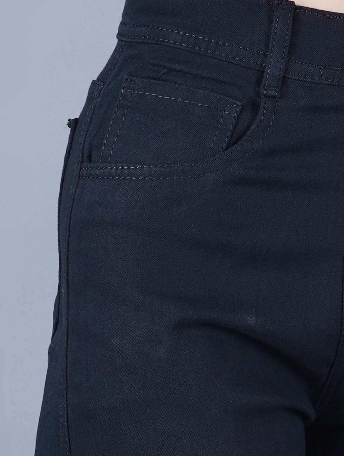 women solid mid rise denim cargo - 22241504 -  Standard Image - 3