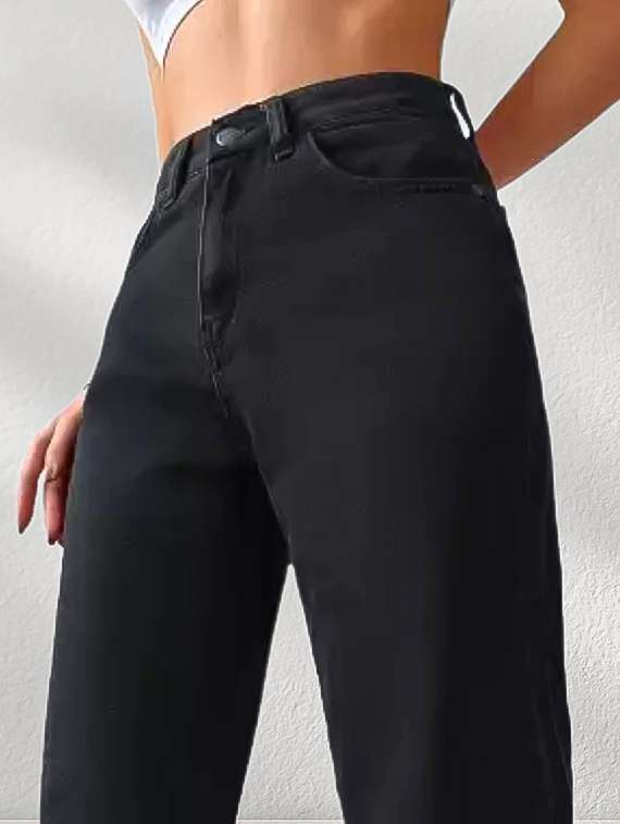 women solid high rise relaxed fit jeans - 22241560 -  Standard Image - 3