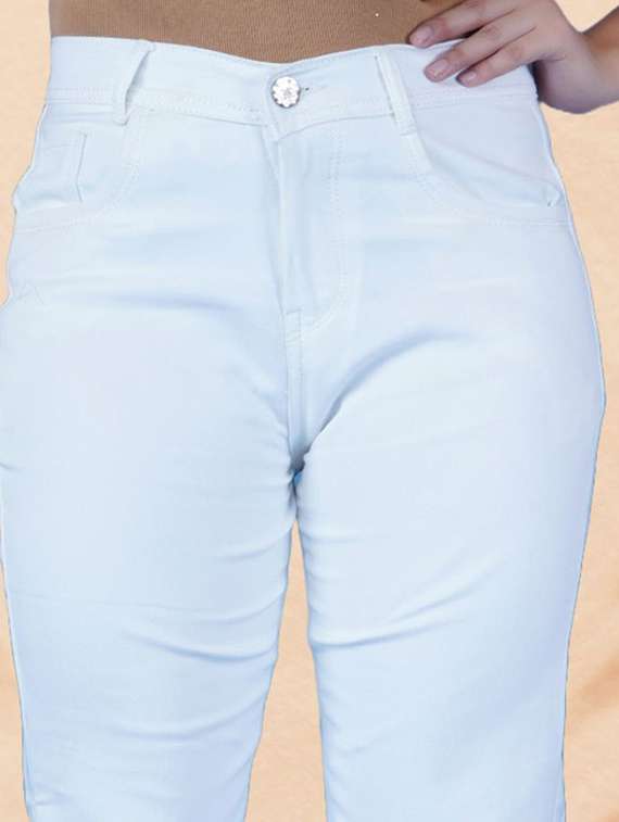 women solid mid rise straight fit jean - 22241593 -  Standard Image - 3