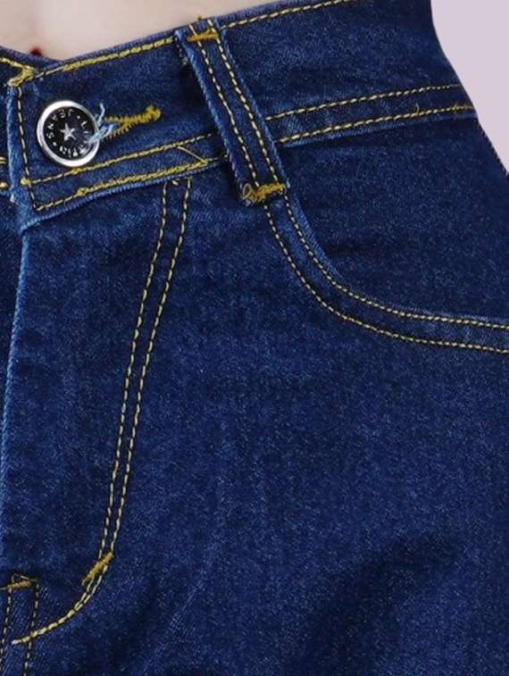 women solid high rise straight fit jeans - 22241648 -  Standard Image - 3