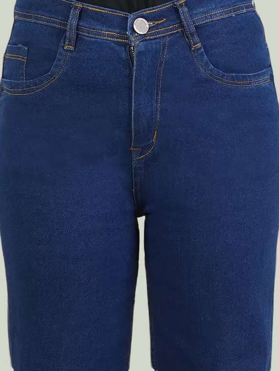 women solid high rise wide leg jean - 22241685 -  Standard Image - 3