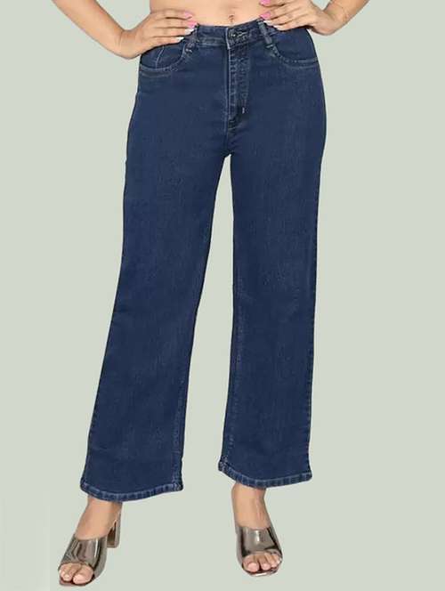 women solid mid rise bootcut jean - 22241689 -  Standard Image - 0