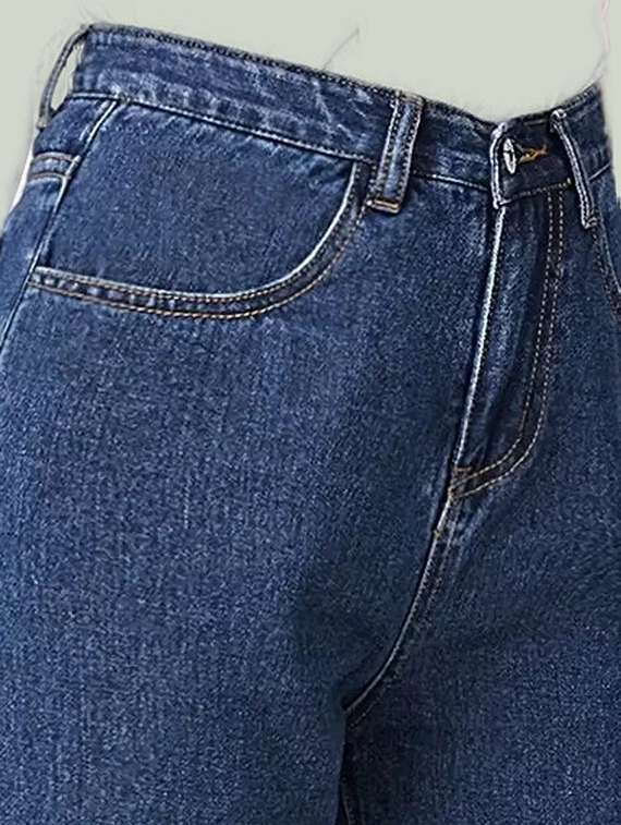 women solid high rise wide leg jean - 22241693 -  Standard Image - 3