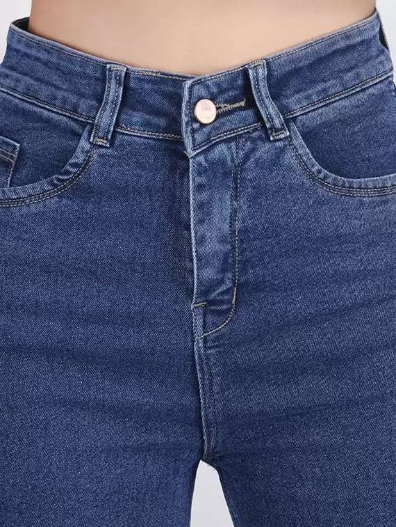 women solid high rise bootcut jeans - 22241718 -  Standard Image - 3