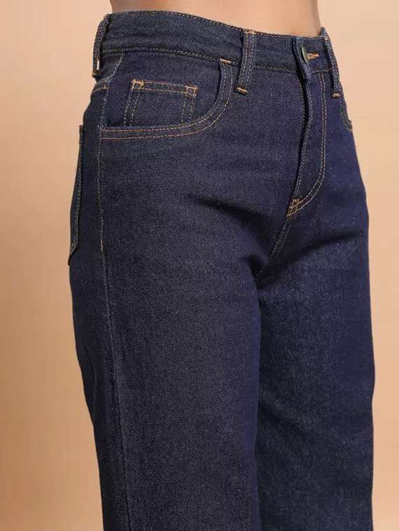 women solid high rise wide leg jeans - 22241720 -  Standard Image - 3