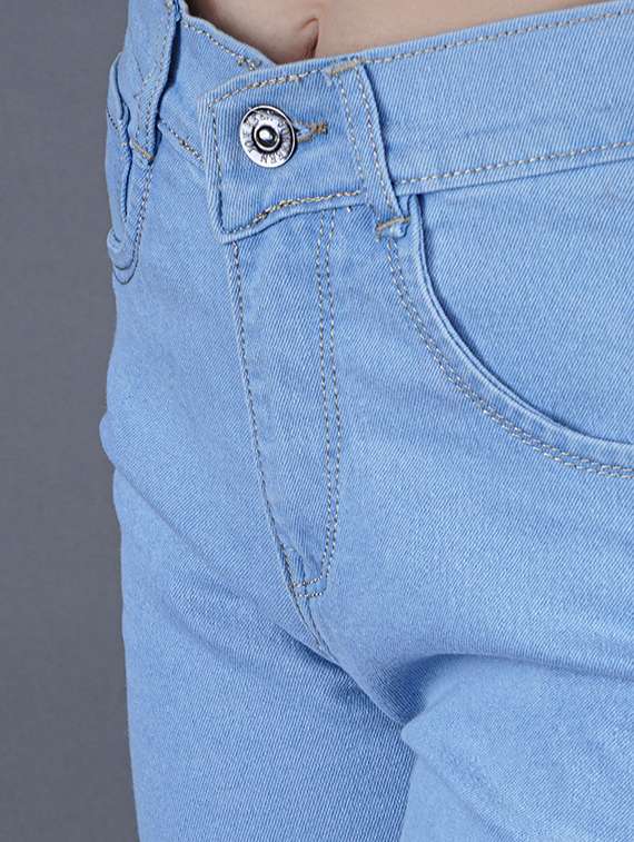 women solid high rise denim cargo - 22241739 -  Standard Image - 3