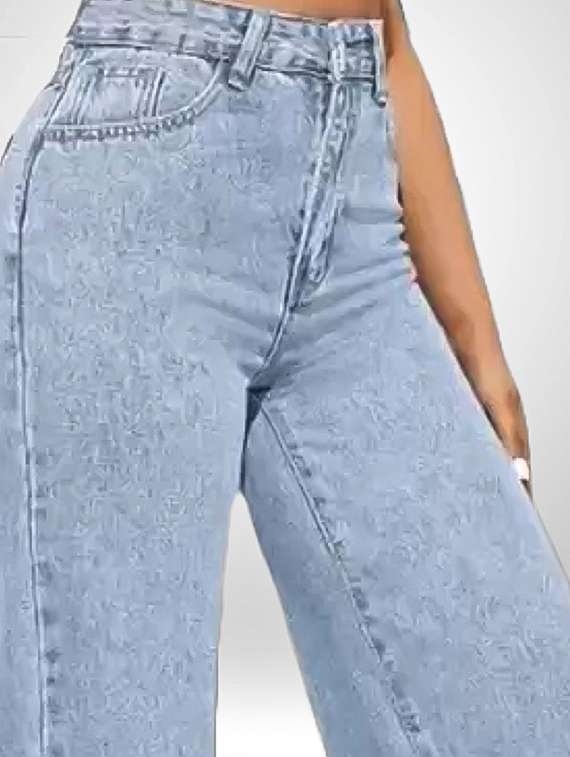 women solid high rise baggy jean - 22241758 -  Standard Image - 3