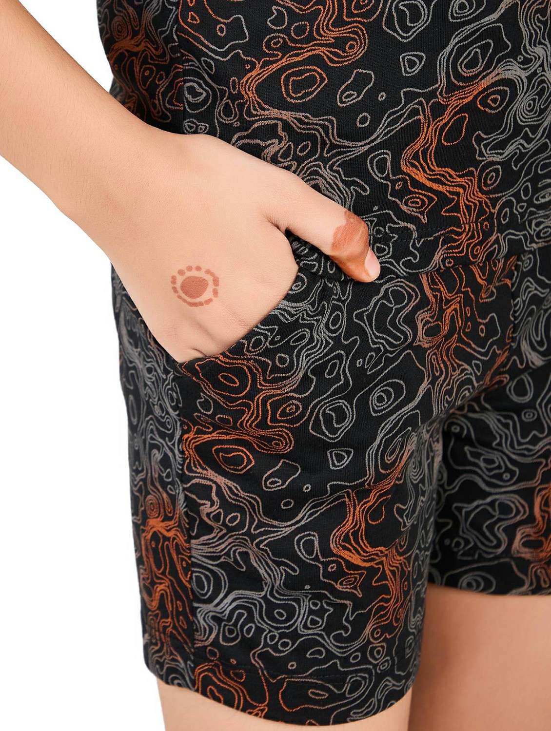 girls printed t-shirt & short co-ord set - 22241810 -  Standard Image - 5