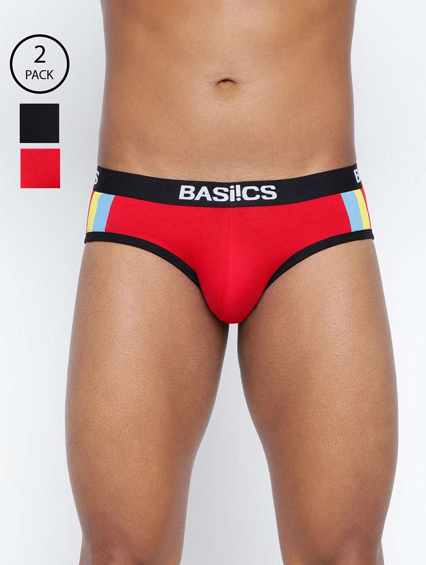 men pack of 2 color block hipster brief