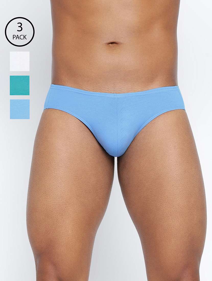 men pack of 3 solid hipster brief