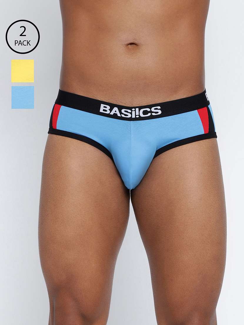 men pack of 2 color block hipster brief