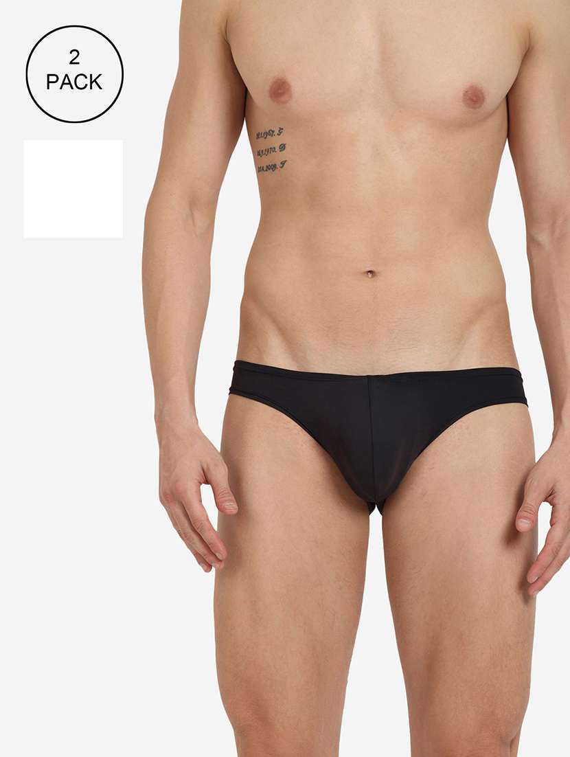 men pack of 2 solid hipster briefs