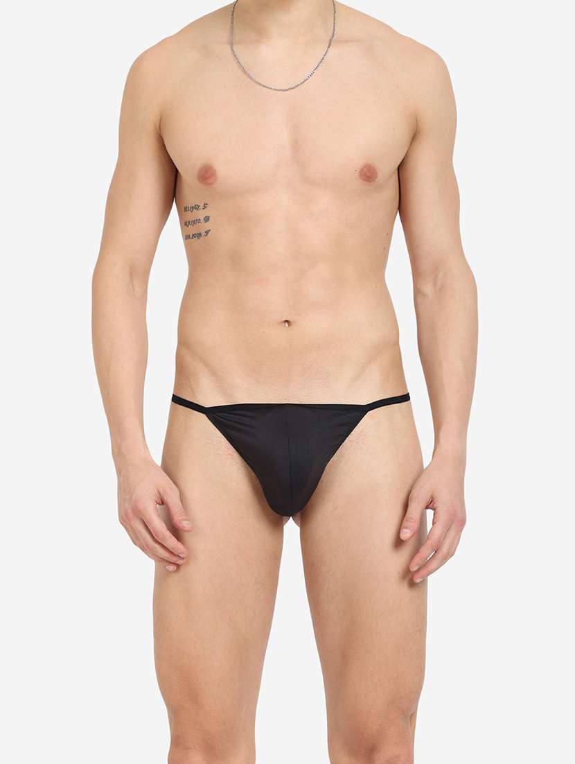 men solid thongs brief