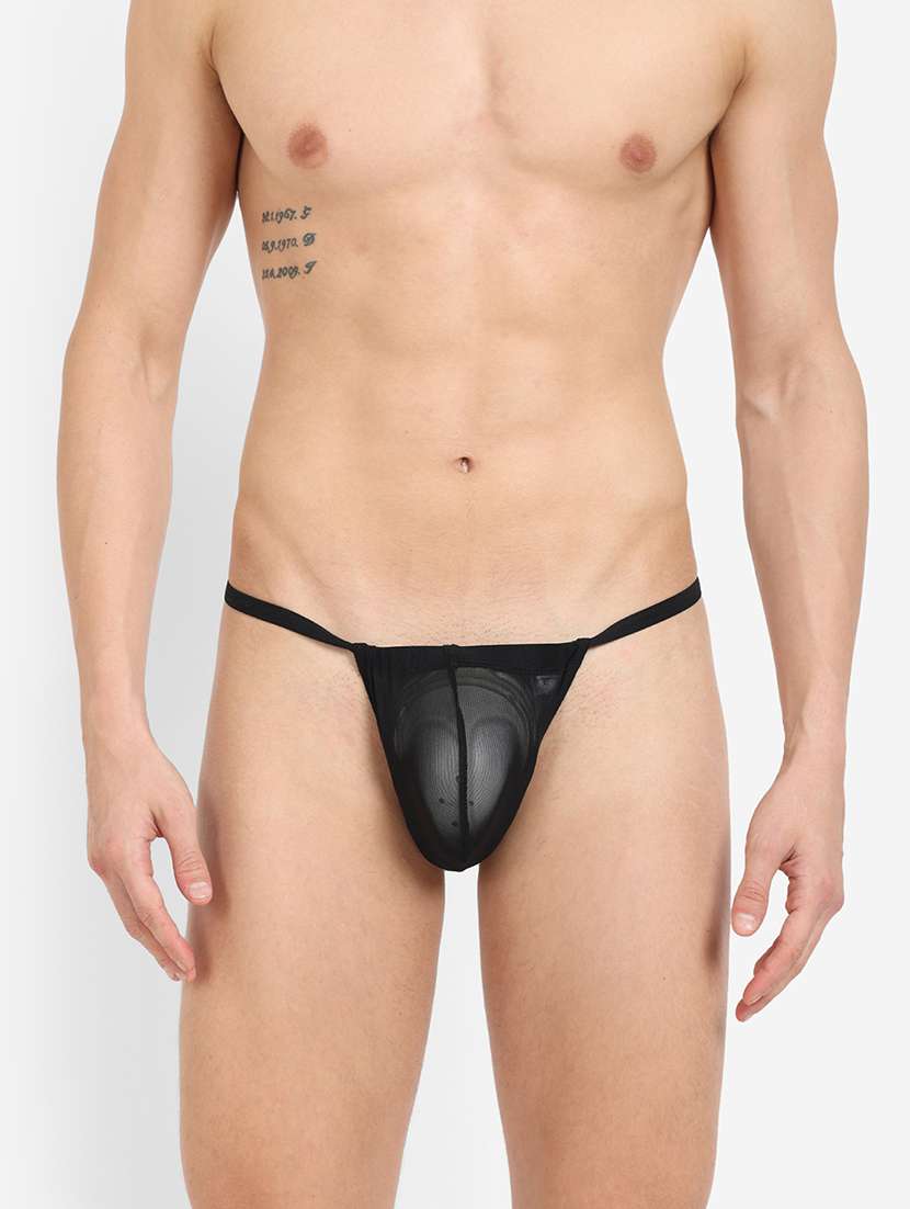men solid thongs brief