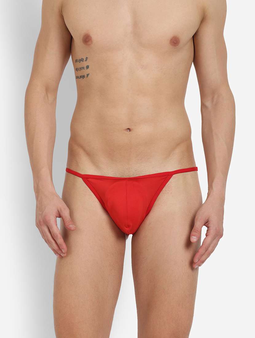men solid thongs brief