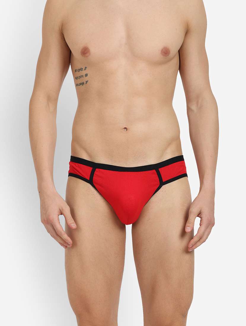 men color block hipster brief