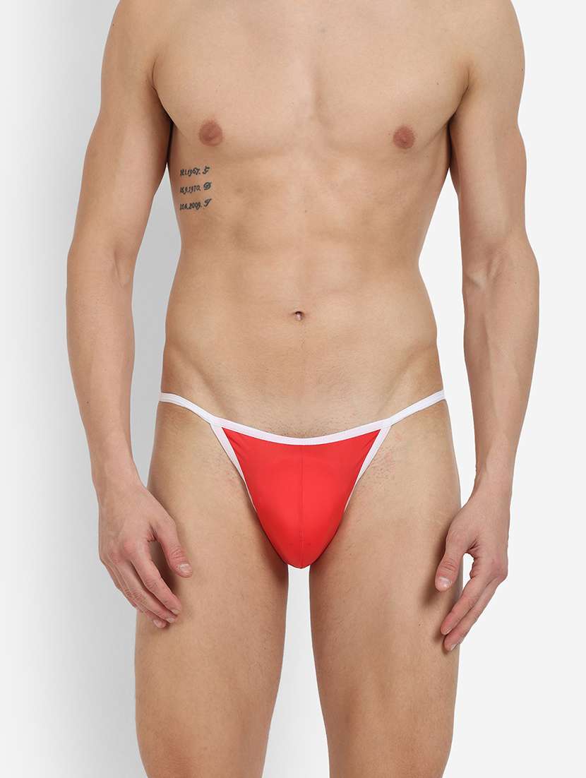 men solid thongs brief