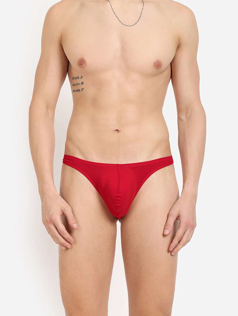 men solid thongs brief