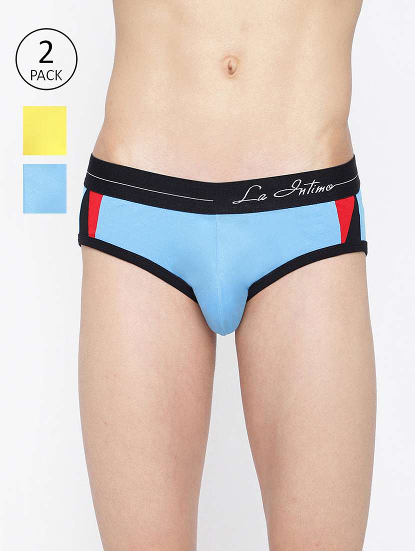 men pack of 2 color block hipster brief