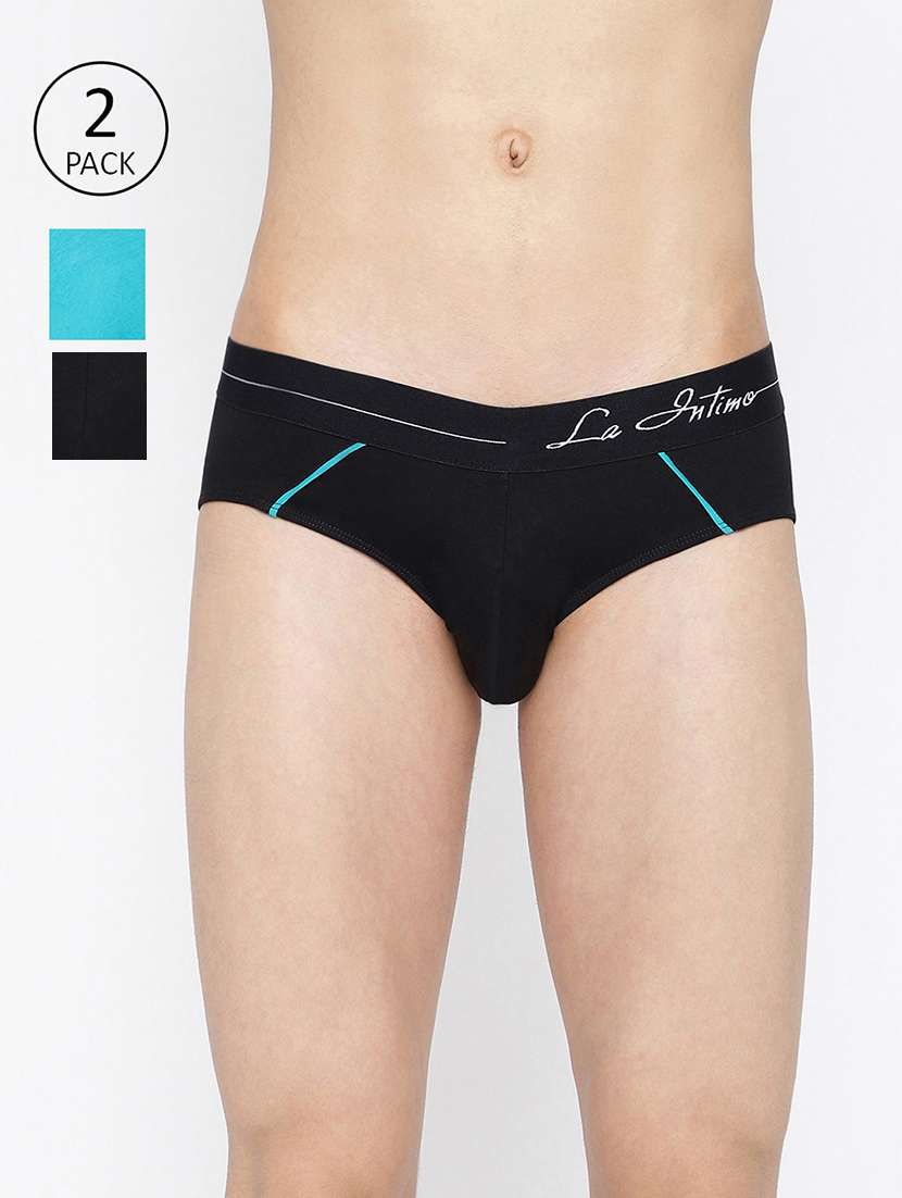 men pack of 2 solid hipster brief