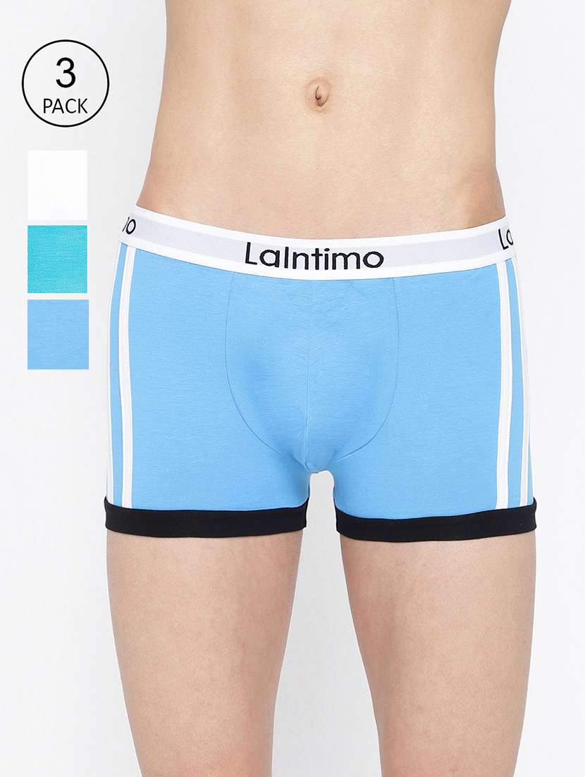 men pack of 3 striped trunks brief