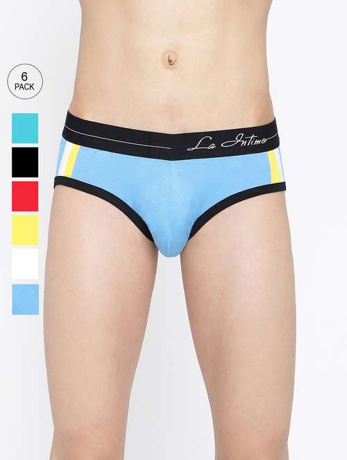 men pack of 6 color block hipster brief - 22241964 -  Standard Image - 0