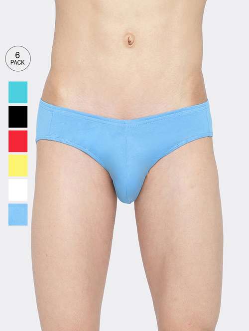 men pack of 6 solid hipster brief - 22241966 -  Standard Image - 0