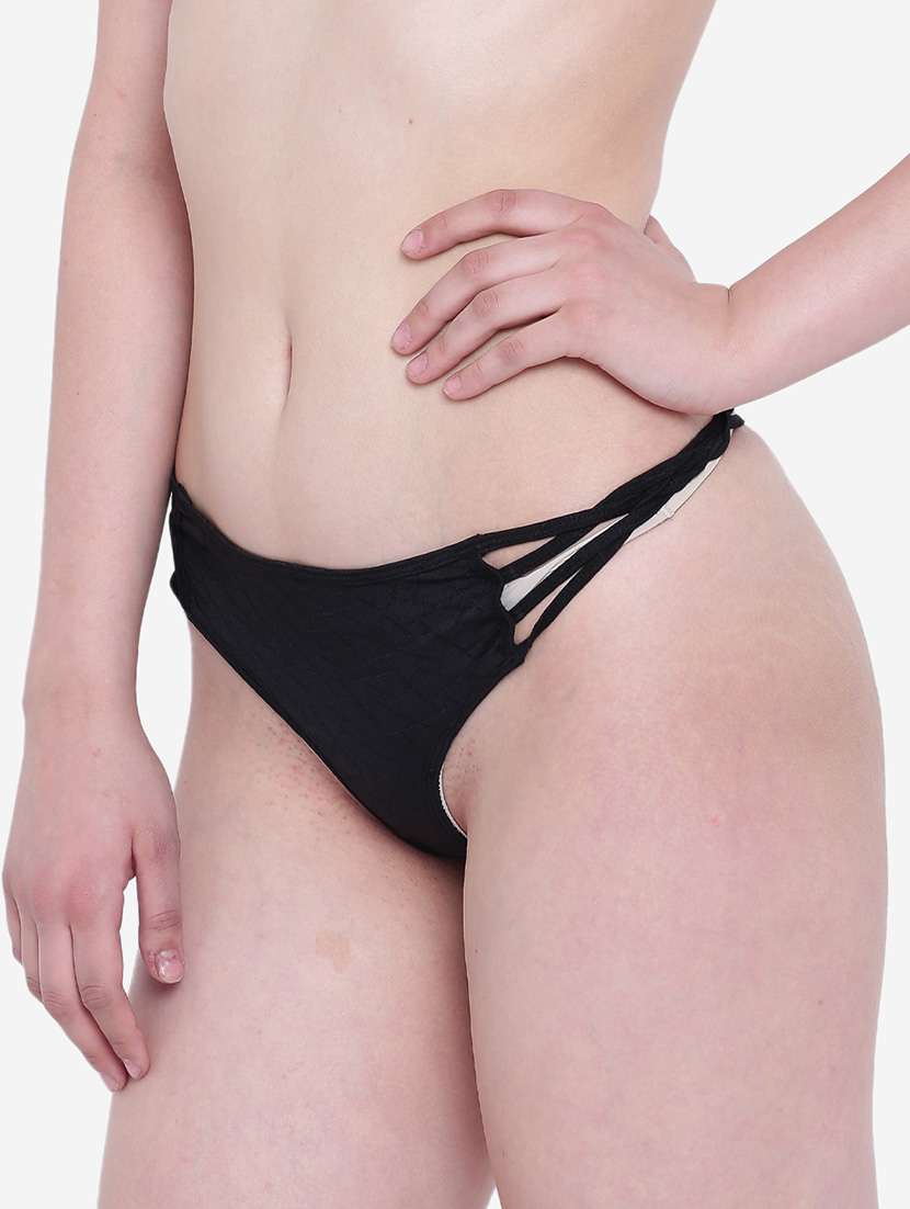 women solid low rise thongs 
