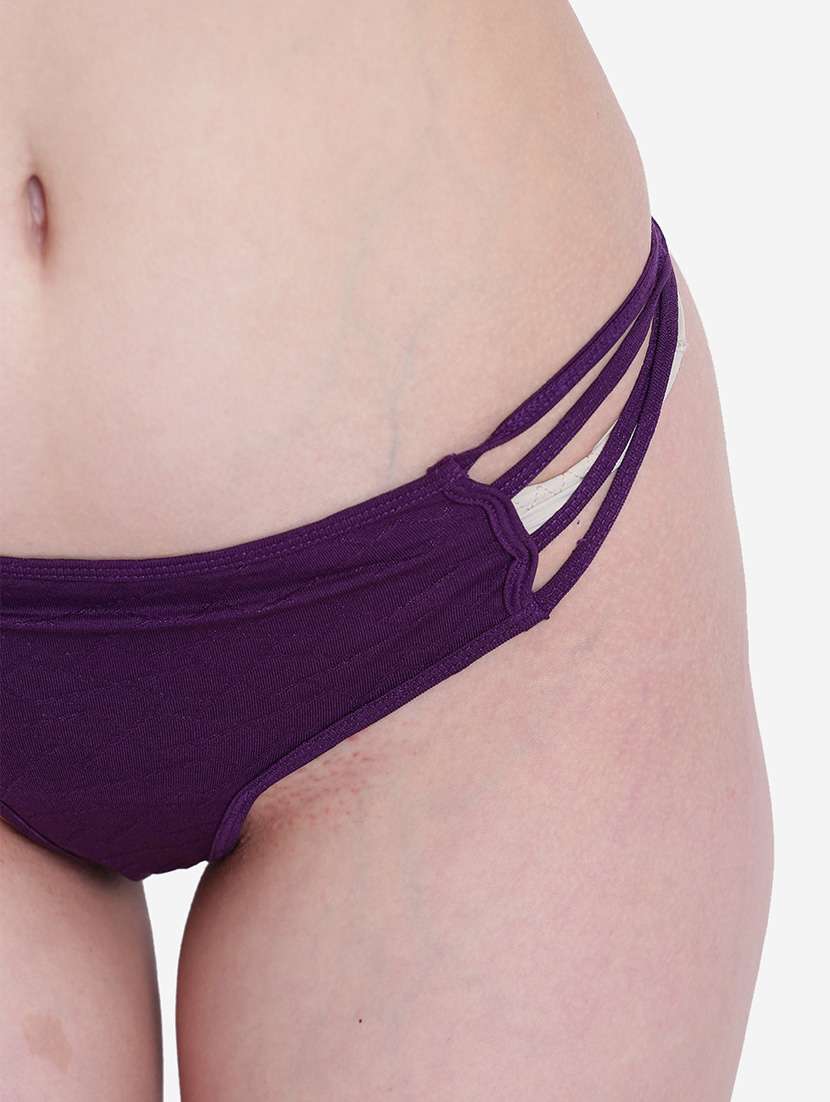 women solid low rise thongs  - 22242016 -  Standard Image - 5