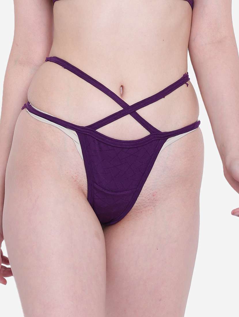 women solid low rise thongs 