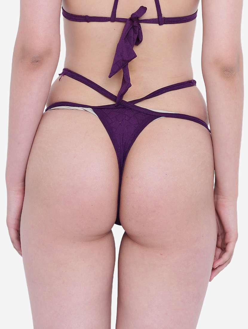 women solid low rise thongs  - 22242020 -  Standard Image - 3