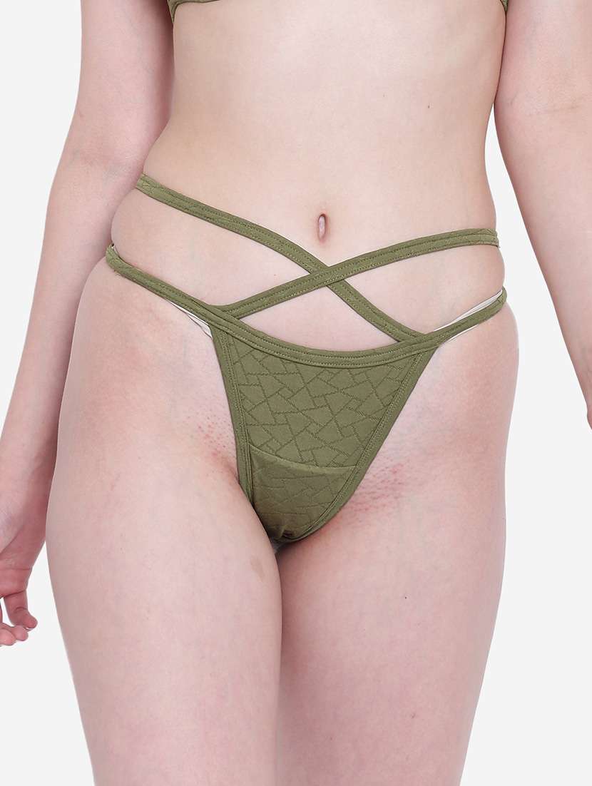 women solid low rise thongs 