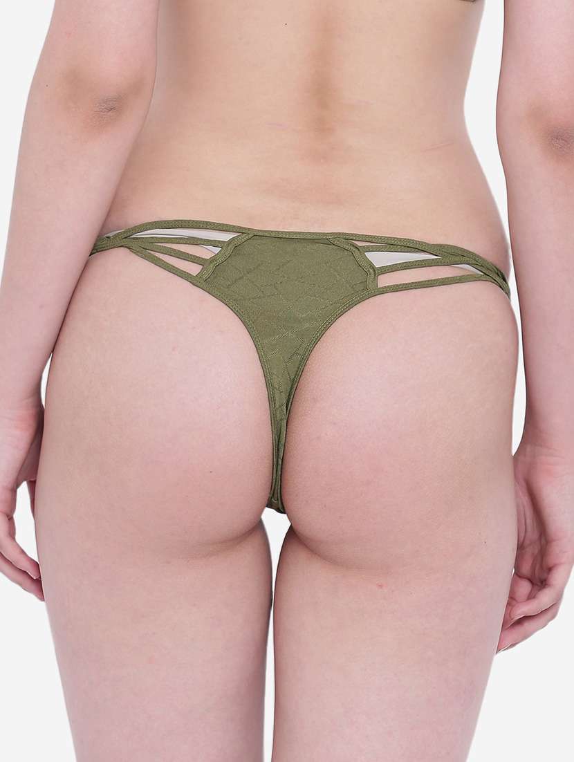 women solid low rise thongs  - 22242023 -  Standard Image - 3
