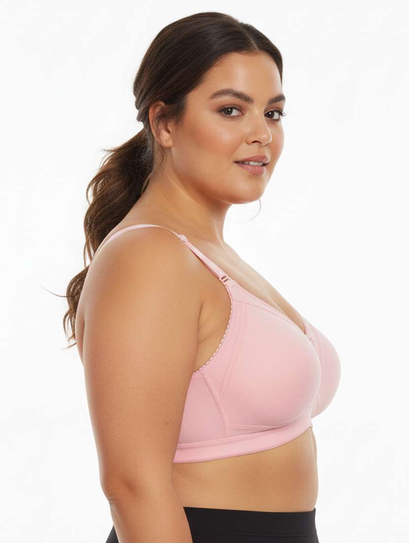women plus size solid non padded minimizer bra - 22242036 -  Standard Image - 3