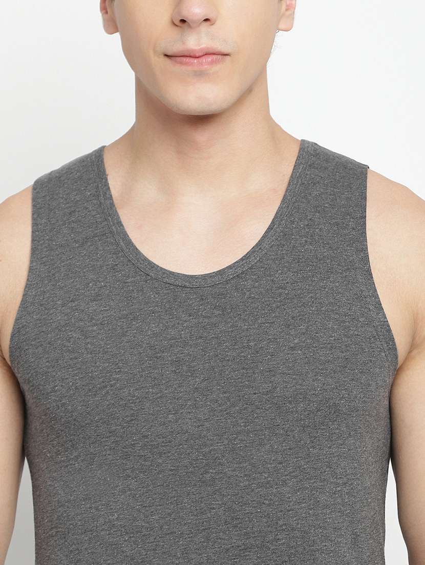 men solid sleeveless vest - 22242045 -  Standard Image - 5