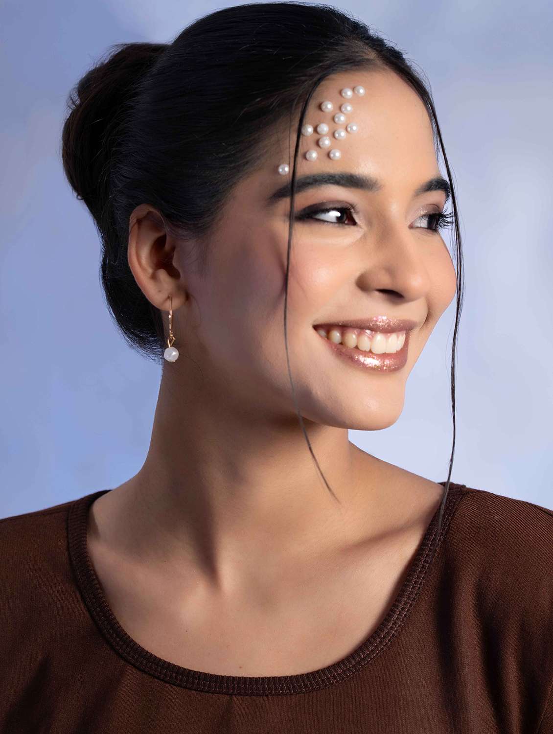 women solid long sleeve woolen t-shirt dress - 22242050 -  Standard Image - 5