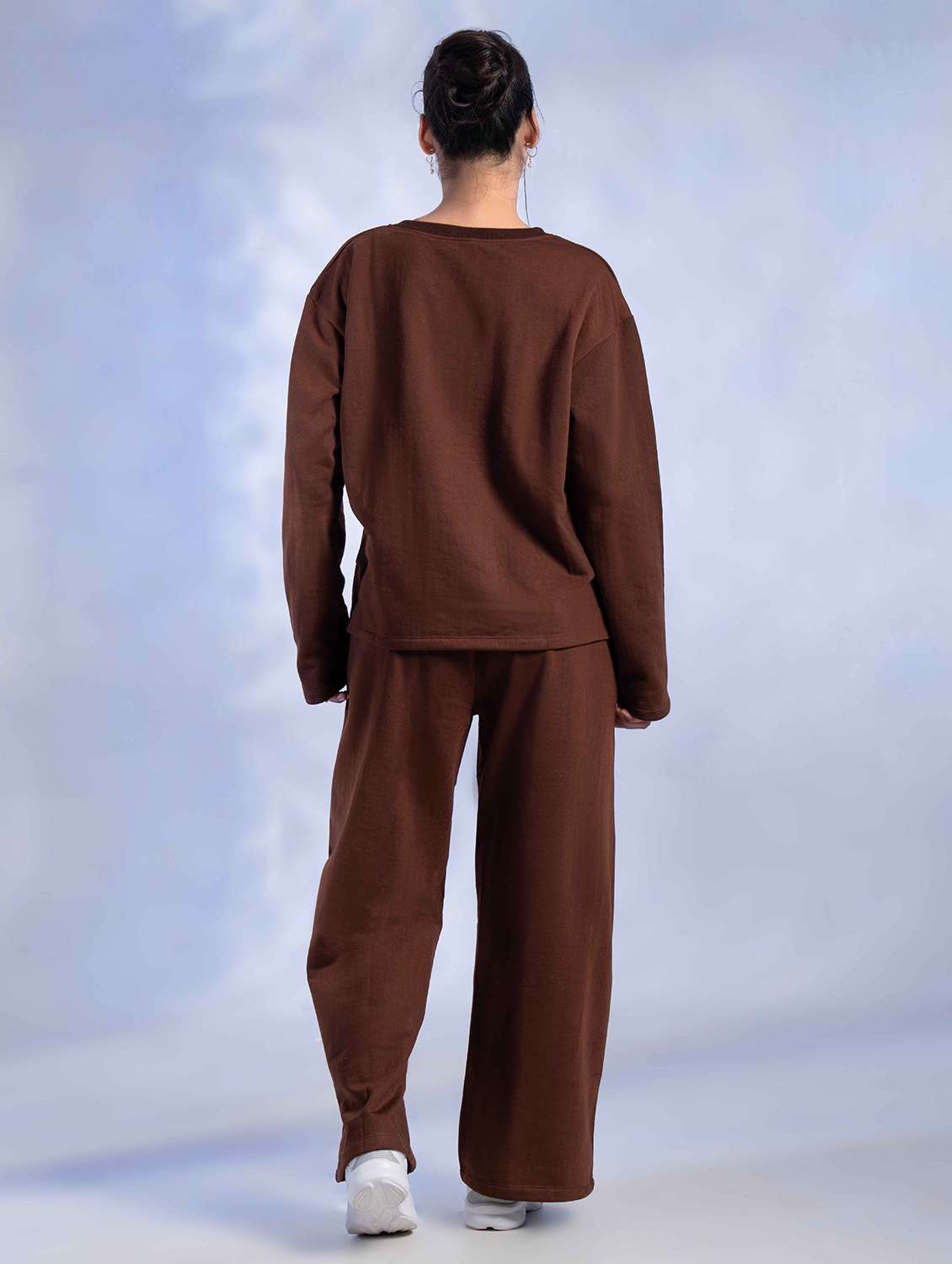 women solid long sleeve winter wear co-ord set - 22242056 -  Standard Image - 3