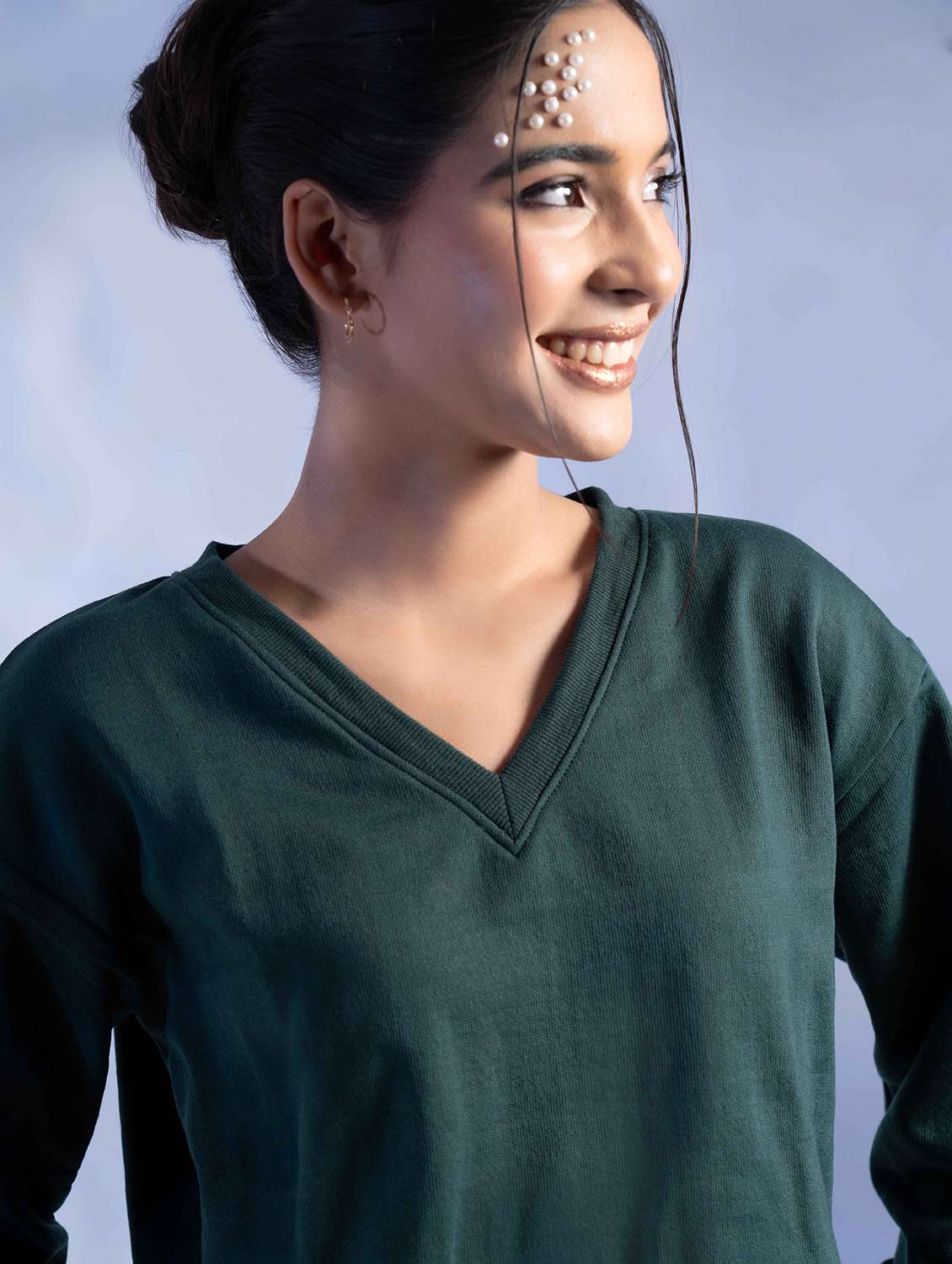 women solid long sleeve winter wear co-ord set - 22242058 -  Standard Image - 5