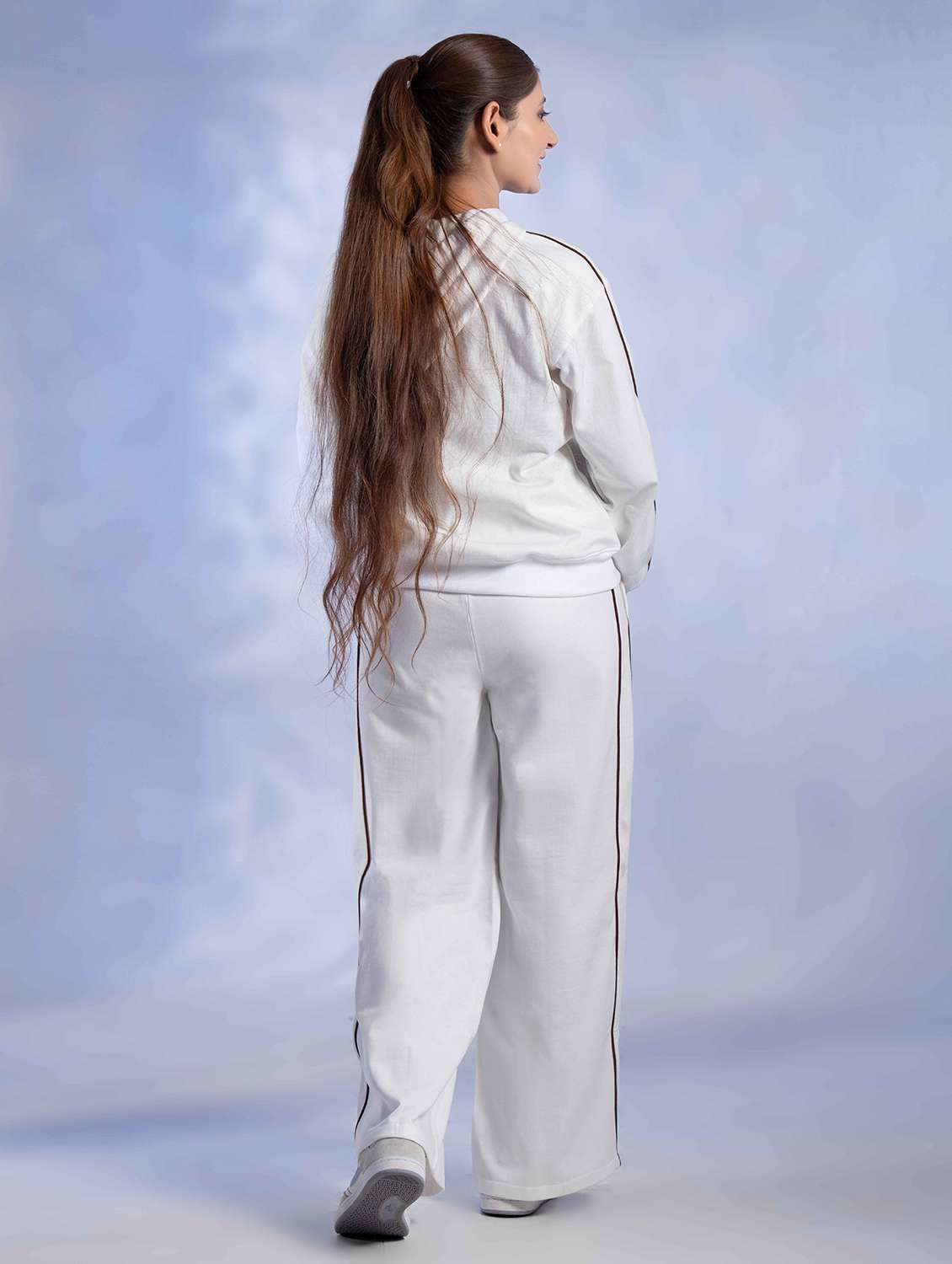 women solid long sleeve winter wear co-ord set - 22242065 -  Standard Image - 3