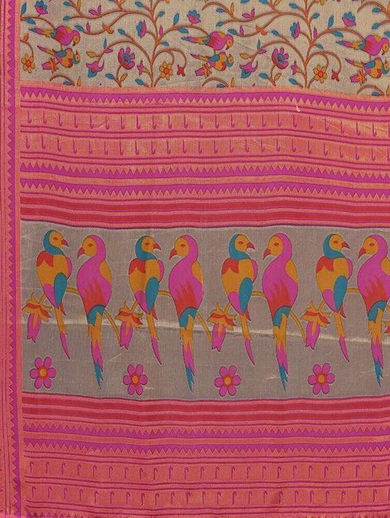 women printed casual wear saree with blouse - 22243481 -  Standard Image - 5