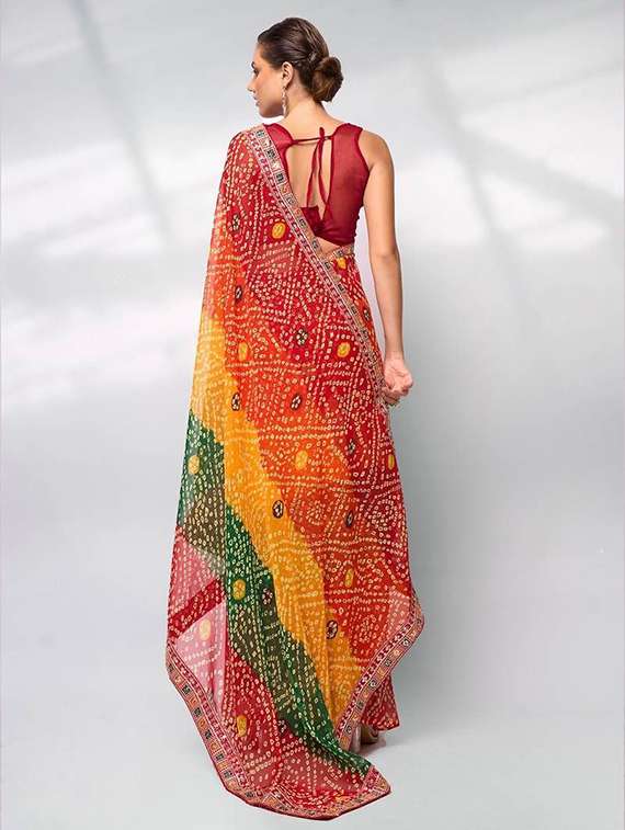 women printed casual wear saree - 22243494 -  Standard Image - 3