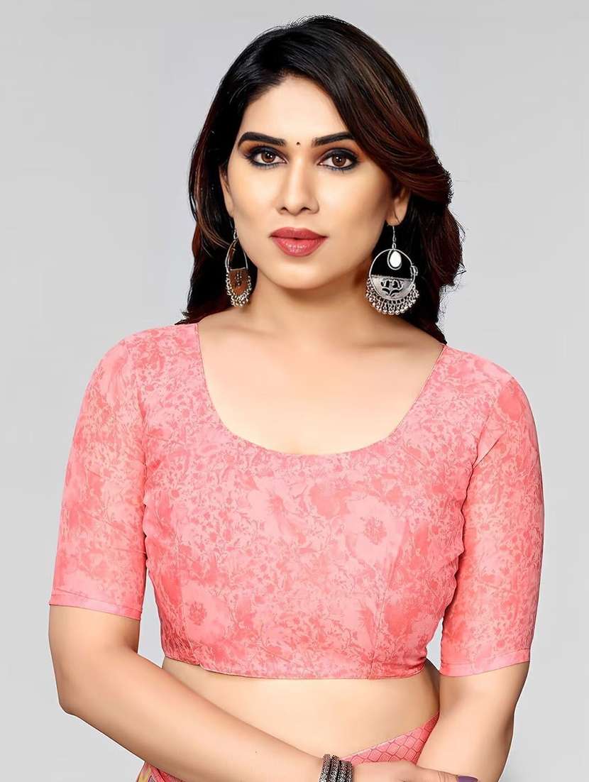 women printed casual wear saree with blouse - 22243504 -  Standard Image - 3