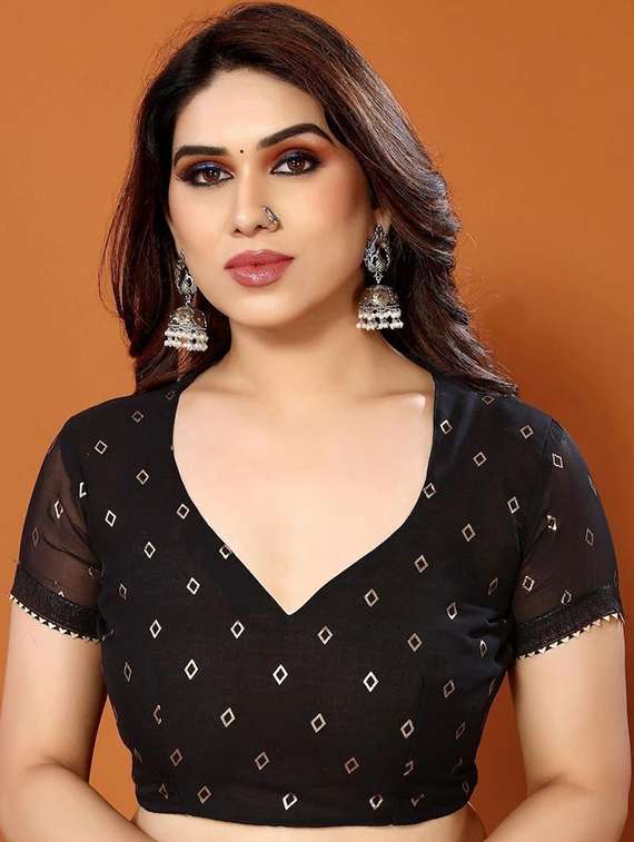 women printed casual wear saree with blouse - 22243518 -  Standard Image - 5